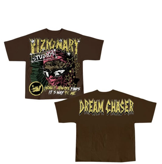 "Dream Chaser" Brown Tee